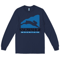 Navy snowshoe mountain Long Sleeve Tee - minhPixels