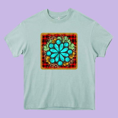 Gemstone Cactus Christmas Coaster Heavy Core Tee Designed By Jahusdesignshop