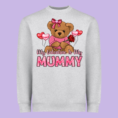 My Valentine Is My Mummy Heavyweight Sweatshirt Designed By Lillyallendesigns