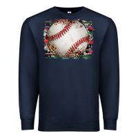 Navy sports baseball background Premium Sweatshirt - Artiststas