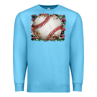 Ocean Blue sports baseball background Premium Sweatshirt - Artiststas