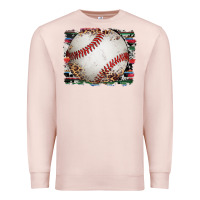 Pale Pink sports baseball background Premium Sweatshirt - Artiststas