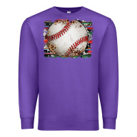 Purple sports baseball background Premium Sweatshirt - Artiststas