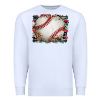 White sports baseball background Premium Sweatshirt - Artiststas