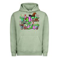 Pigment Oil Green trıck or treat Urban Hoodie - AdoDesignShop