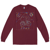 Burgundy Bicycle Day 1943  LSD Acid Trip  Druffi gift Long Sleeve Tee - minhPixels