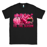 Black Tis' the season Football Breast Cancer Classic Tee - NancyCooperArtShop