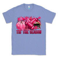 Colony Blue Tis' the season Football Breast Cancer Classic Tee - NancyCooperArtShop