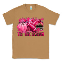 Toasted Coconut Tis' the season Football Breast Cancer Classic Tee - NancyCooperArtShop