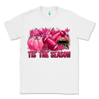 White Tis' the season Football Breast Cancer Classic Tee - NancyCooperArtShop