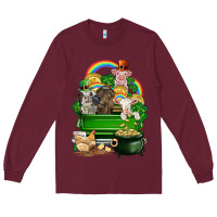 Burgundy St. Patrick's Day animal truck Long Sleeve Tee - CowGirlArtShop