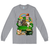 Heather Grey St. Patrick's Day animal truck Long Sleeve Tee - CowGirlArtShop