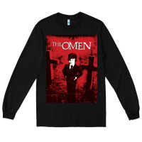 Black The Omen Horror Movie Long Sleeve Tee - minhPixels