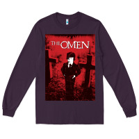 Plum The Omen Horror Movie Long Sleeve Tee - minhPixels