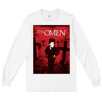 White The Omen Horror Movie Long Sleeve Tee - minhPixels