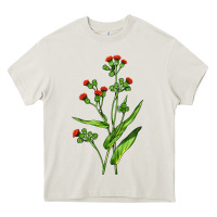 Tassel Flower Illustrations Heavy Core Tee | Teevron