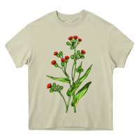 Mossy Tassel Flower Illustrations Heavy Core Tee - LillyAllenDesigns