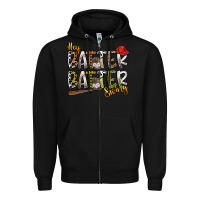 Black hey batter batter swing Zipper Hoodie - SublimationCraftShop