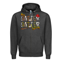 Charcoal Heather hey batter batter swing Zipper Hoodie - SublimationCraftShop