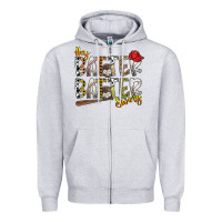 Heather Grey hey batter batter swing Zipper Hoodie - SublimationCraftShop
