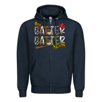 Navy hey batter batter swing Zipper Hoodie - SublimationCraftShop