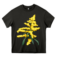 Asphalt Botanical Goldenrod Illustrations Heavy Core Tee - LillyAllenDesigns