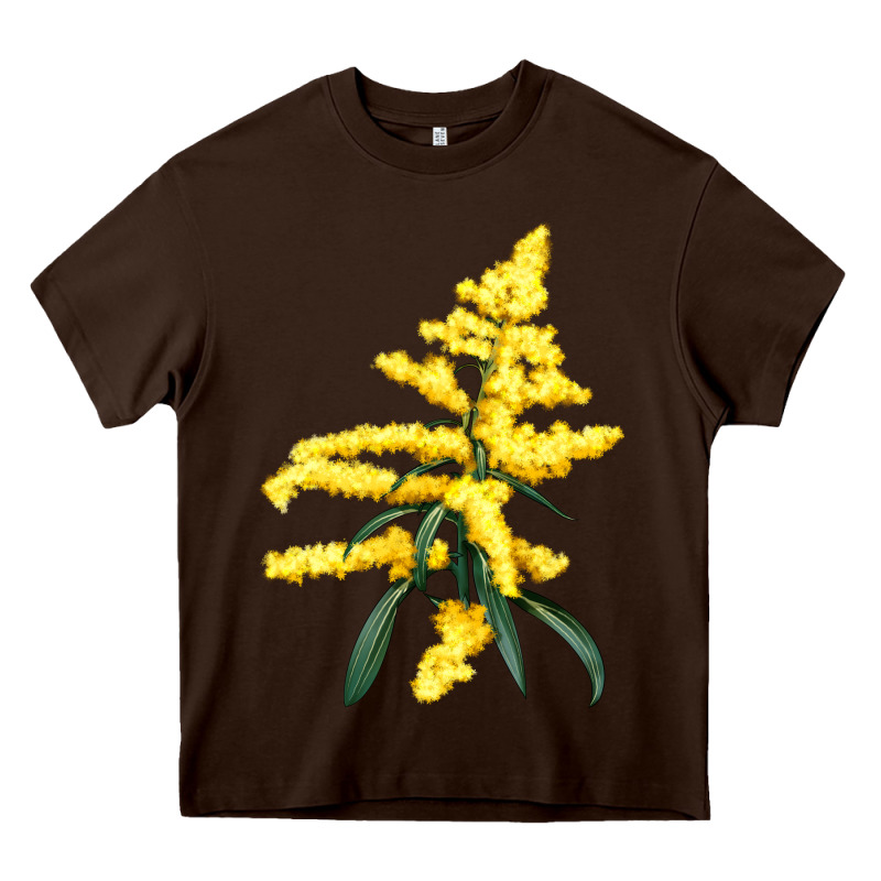 Botanical Goldenrod Illustrations Heavy Core Tee by LillyAllenDesigns | Teevron