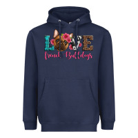 Navy love french bulldogs Heavyweight Hoodie - Artiststas