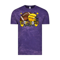 Cloud Purple Touchdown season American Football yellow team Vintage Tee - HowdyJamesFarm