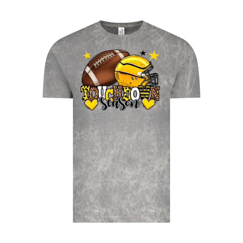 Touchdown Season American Football Yellow Team Vintage Tee by HowdyJamesFarm | Teevron
