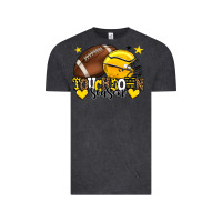 Vintage Black Touchdown season American Football yellow team Vintage Tee - HowdyJamesFarm