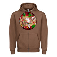 Chestnut Nubian Goat Christmas Zipper Hoodie - LillyAllenDesigns