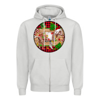Nubian Goat Christmas Zipper Hoodie | Teevron