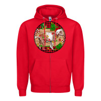 Red Nubian Goat Christmas Zipper Hoodie - LillyAllenDesigns