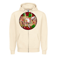Sandshell Nubian Goat Christmas Zipper Hoodie - LillyAllenDesigns