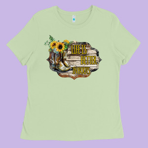 Life Is Better In Boots Ladies Tee Designed By Bettercallsaul