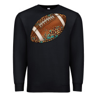 Black western football leopard turquoise pattern Premium Sweatshirt - Artiststas