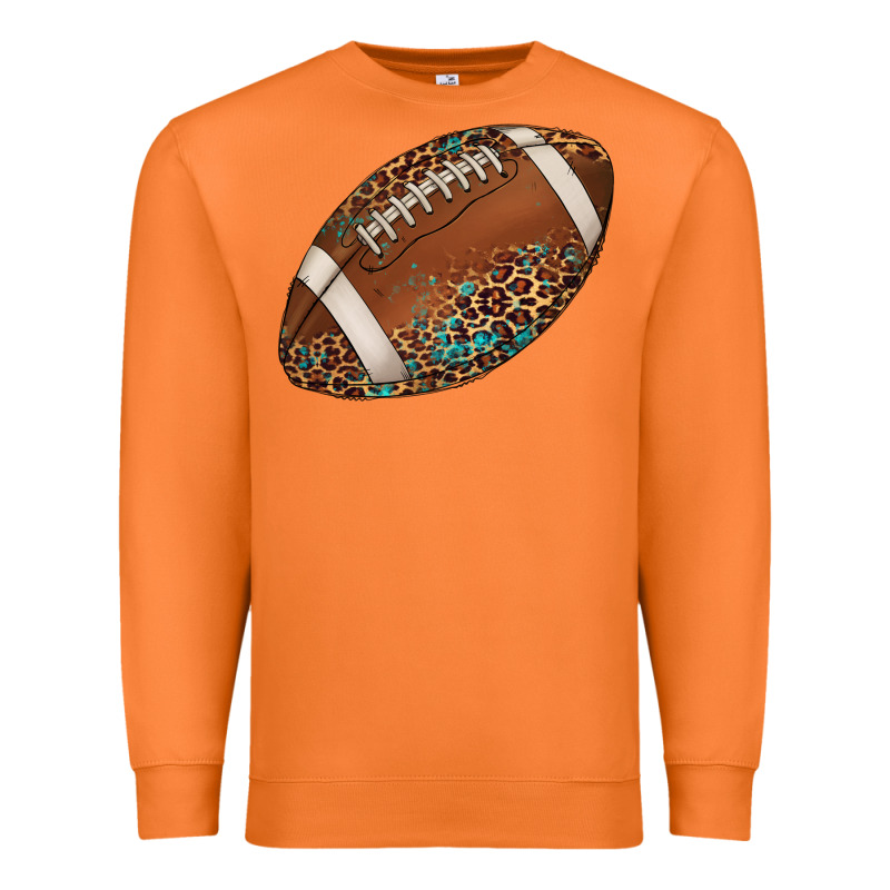 Western Football Leopard Turquoise Pattern Premium Sweatshirt by Artiststas | Teevron