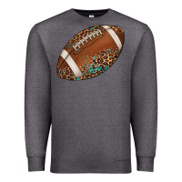 Charcoal Heather western football leopard turquoise pattern Premium Sweatshirt - Artiststas