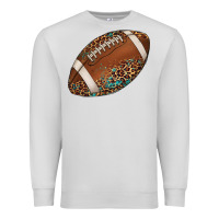 Dove Grey western football leopard turquoise pattern Premium Sweatshirt - Artiststas