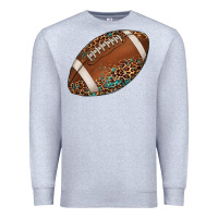 Heather Grey western football leopard turquoise pattern Premium Sweatshirt - Artiststas
