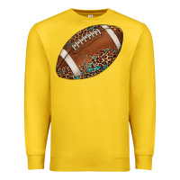 Lemon western football leopard turquoise pattern Premium Sweatshirt - Artiststas