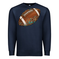 Navy western football leopard turquoise pattern Premium Sweatshirt - Artiststas