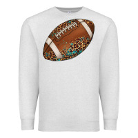 Oatmeal Heather western football leopard turquoise pattern Premium Sweatshirt - Artiststas