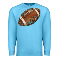 Ocean Blue western football leopard turquoise pattern Premium Sweatshirt - Artiststas