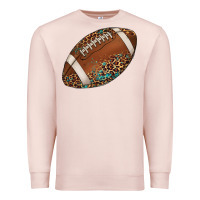 Pale Pink western football leopard turquoise pattern Premium Sweatshirt - Artiststas