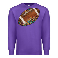 Purple western football leopard turquoise pattern Premium Sweatshirt - Artiststas