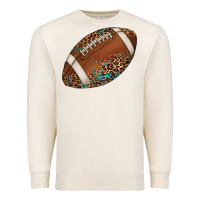 Sandshell western football leopard turquoise pattern Premium Sweatshirt - Artiststas