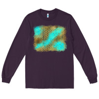 Plum Turquoise Leopard Background Long Sleeve Tee - Jasminsmagicworld