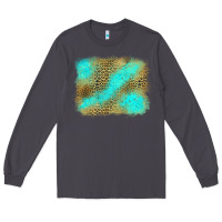 Smoke Turquoise Leopard Background Long Sleeve Tee - Jasminsmagicworld